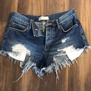 Free people denim shorts